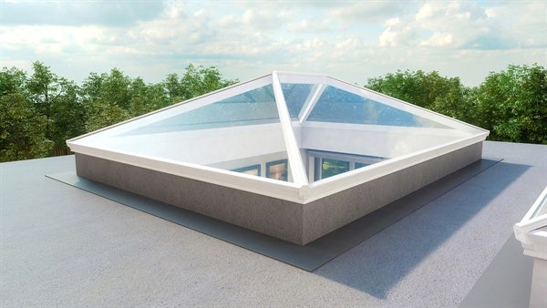 Korniche roof lantern installed on external kerb
